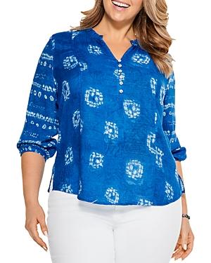 Nic+zoe Plus Shibori Print Top