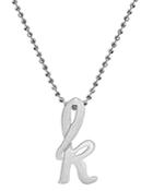 Alex Woo Little Autograph Initial Pendant Necklace In Sterling Silver, 16