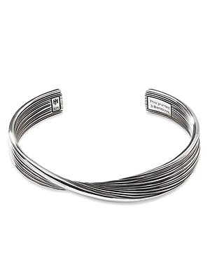 John Hardy Sterling Silver Bamboo Twist Cuff Bangle Bracelet