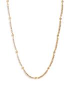 Luv Aj Crystal Daisy Ballier Necklace In Gold Tone, 15-17.5