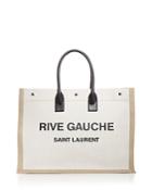 Saint Laurent Rive Gauche Linen Canvas Tote