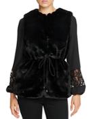 T Tahari Emilia Faux Fur Vest