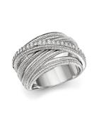 Judith Ripka Multi Band Mercer Wrap Ring With White Sapphire