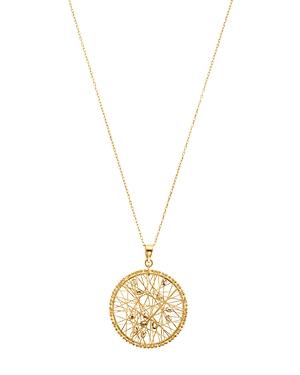Bloomingdale's Beaded Circled Pendant Necklace In 14k White & Yellow Gold, 18 - 100% Exclusive