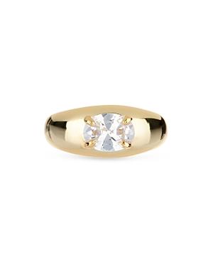 Luv Aj Cubic Zirconia Orb Signet Ring