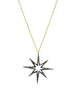 Aqua Multicolor Star Pendant Necklace In Sterling Silver, 16 - 100% Exclusive