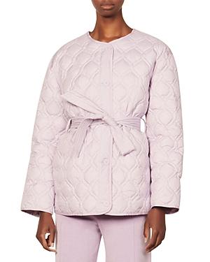 Sandro Rayja Quilted Belted Jacket