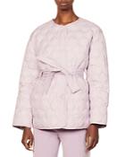 Sandro Rayja Quilted Belted Jacket