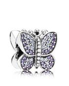 Pandora Charm - Sterling Silver & Cubic Zirconia Sparkling Butterfly