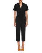Whistles Mercy V-neck Cropped Jumpsuit