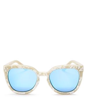 Quay Noosa Mirrored Cat Eye Sunglasses, 52mm