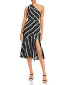 Sam Edelman Striped One Shoulder Midi Dress