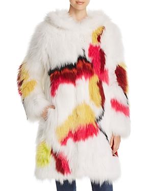 Maximilian Furs Floral Fox Fur Coat - 100% Exclusive