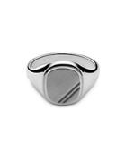 Miansai Square Step Ring In Rhodium Plated Sterling Silver