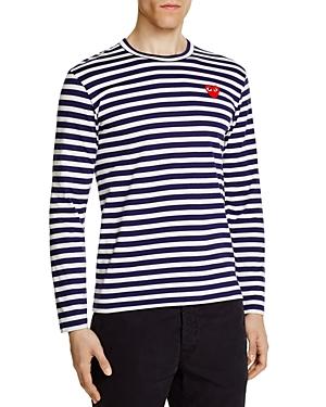 Comme Des Garcons Play Striped Crewneck Shirt