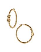 Ajoa By Nadri Vacay Knot Rope Hoop Earrings In 18k Gold Plated
