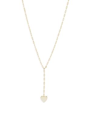 Argento Vivo Pave & Heart Lariat Necklace In 14k Gold Plated Sterling Silver, 16-18