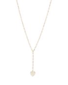 Argento Vivo Pave & Heart Lariat Necklace In 14k Gold Plated Sterling Silver, 16-18