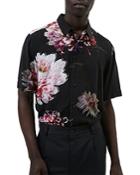 Hugo Ebor Floral Print Relaxed Fit Shirt