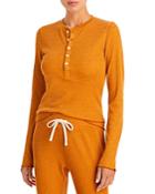 Wsly Waffle Knit Long Sleeve Henley