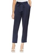 Vince Camuto Soft Satin Tie-belt Pants