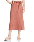 Eileen Fisher Petites Tie-belt Linen Midi Skirt