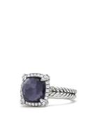 David Yurman Chatelaine Pave Bezel Ring With Black Orchid And Diamonds