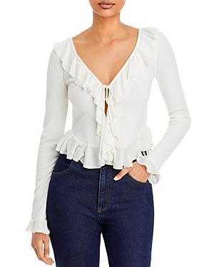 Free People Ophelia Ruffled Edge Blouse