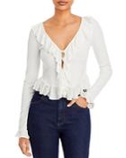 Free People Ophelia Ruffled Edge Blouse