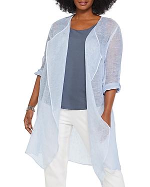 Nic+zoe Plus Boatcruise Draped Linen Cardigan