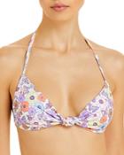 Frankies Bikinis Gabe Floral Wrap String Bikini Top