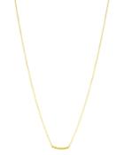 Freida Rothman Bezel Bar Necklace In 14k Gold-plated Sterling Silver, 16