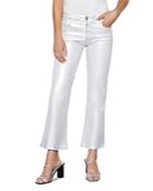 Frame Le Cropped Mini Boot Jeans In Chrome Blanc