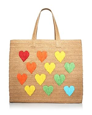 Btb Los Angeles Be Mine Straw Tote