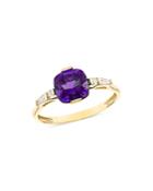 Bloomindale's Amethyst & Diamond Ring In 14k Yellow Gold - 100% Exclusive