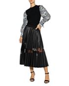 Gracia Lace Inset Faux Leather Skirt (42% Off) - Comparable Value $104