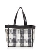 Proenza Schouler White Label Large Morris Woven Plaid Tote