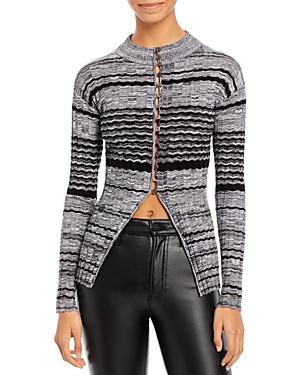 Ramy Brook Amaris Zigzag Ribbed Cardigan