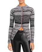 Ramy Brook Amaris Zigzag Ribbed Cardigan