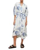 Allsaints Dalia Oceano Print Midi Dress