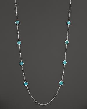 Ippolita Sterling Silver Rock Candy Mini Lollipop And Ball Necklace In Turquoise, 37