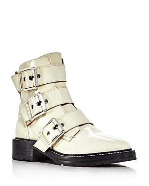 Rag & Bone Women's Cannon Buckle Patent Leather Booties