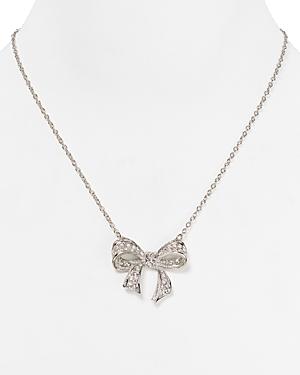 Ted Baker Pave Crystal Bow Pendant Necklace, 19