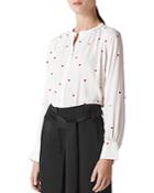 Whistles Embroidered Heart Blouse