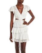 Loveshackfancy Audrina Cutout Waist Mini Dress