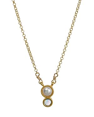 Dogeared Cultured Freshwater Pearl & Opalescence Pendant Necklace, 16
