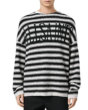 Allsaints Rivven Logo Striped Sweater