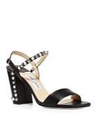 Jimmy Choo Women's Aadra 85 High Heel Stud & Imitation Pearl Embellished Sandals