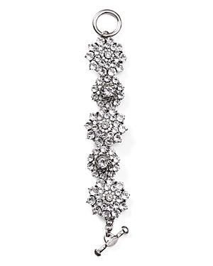 Oscar De La Renta Crystal Flower Toggle Bracelet