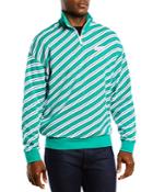 Lacoste Striped Quarter Zip Sweatshirt